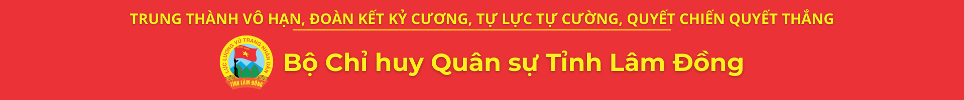 Cổng thông tin điện tử Bộ chỉ huy Quân sự Tỉnh Lâm Đồng